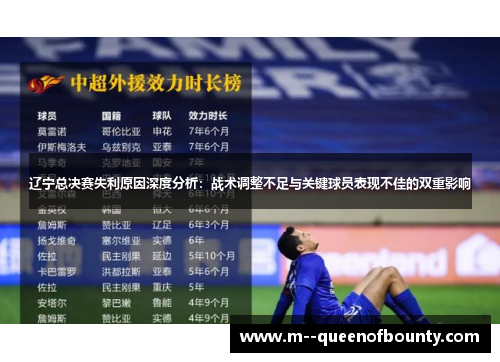 辽宁总决赛失利原因深度分析：战术调整不足与关键球员表现不佳的双重影响